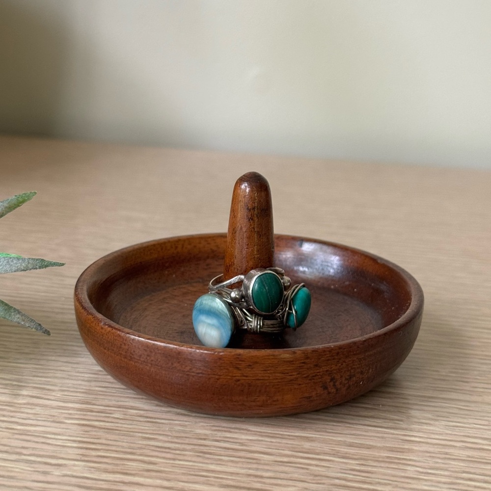 Vintage Wooden Ring Holder